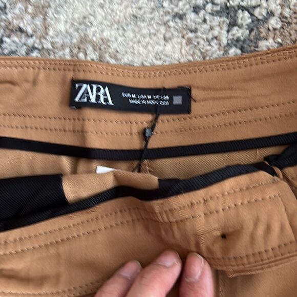 ZARA | Taupe Brown | POCKET CHINO SHORTS - Picture 10 of 11